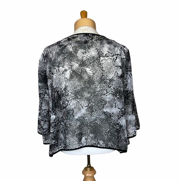 Dana Buchman Open Cropped Kimono Jacket Multi L - Picture 4 of 7